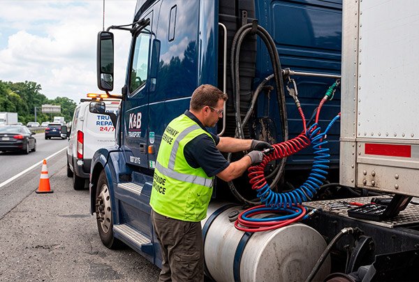Repair and replacement of damaged air hoses.