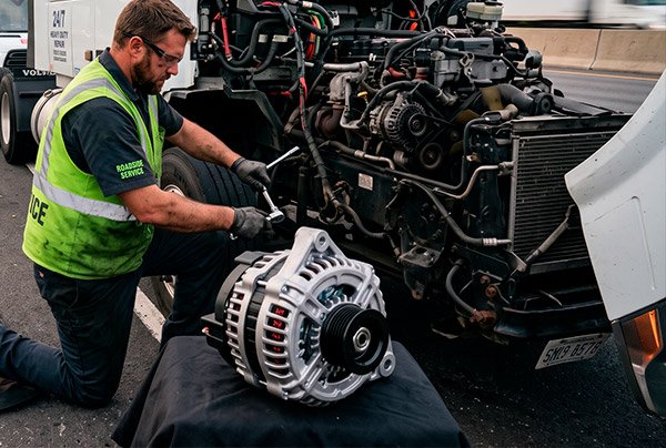 Alternator testing, repair, and replacement for diesel and gas trucks.