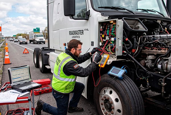 Truck and trailer electrical diagnostics and repair.