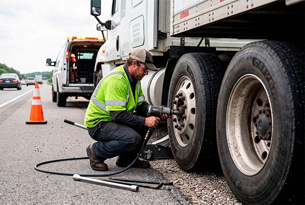 Flat tire? We provide fast roadside tire replacement and service.